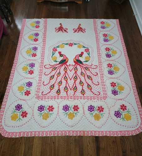 Vtg double peacock - peacock, pink
