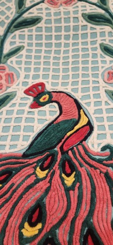 1950 peacock chenile - 1950's,