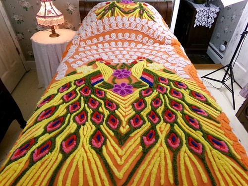 Wild orange vtg chenille - wild,